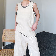 Load image into Gallery viewer, Webbing Trim Tank and Shorts Two Piece Set
