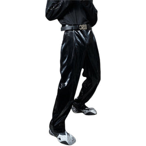 Punk Shiny Faux Leather Slacks