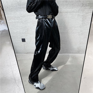 Punk Shiny Faux Leather Slacks