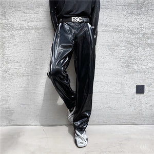 Punk Shiny Faux Leather Slacks