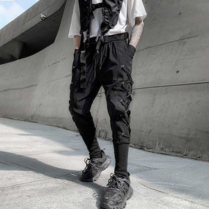 Techwear Lace-Up Cargo Pants