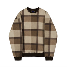 Load image into Gallery viewer, Plaid Round Neck Loose Hoodie
