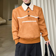 Load image into Gallery viewer, Retro Casual Sherpa Collar Sweatshirt
