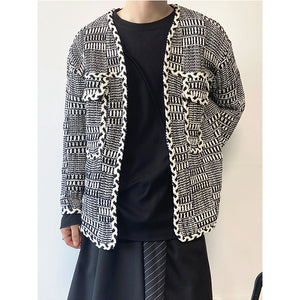 Round Neck Knitted Cardigan Coat