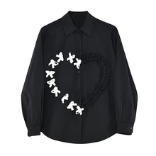 Load image into Gallery viewer, Bow Contrast Lace Shirt
