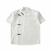 Load image into Gallery viewer, Contrast Button Short Sleeve Shirt
