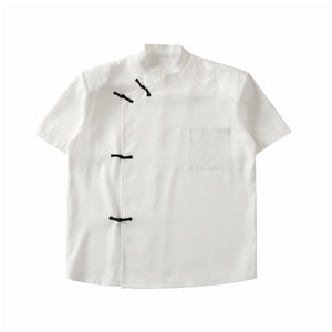 Contrast Button Short Sleeve Shirt