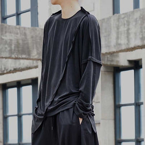 Paneled Long-sleeve T-shirt