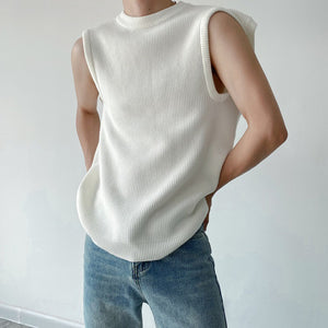 Simple Hollow Sleeveless Knit Vest