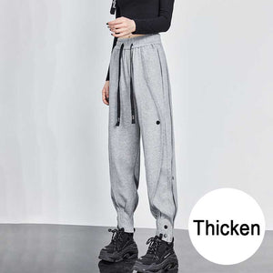 Elastic Waist Drawstring Harem Pants