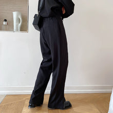 Load image into Gallery viewer, Zip Slit Drape Straight-leg Trousers
