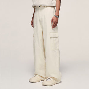 Retro Cargo Loose Wide-leg Pants