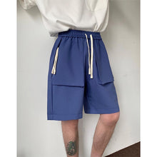 Load image into Gallery viewer, Drawstring Straight Large Pocket Cargo Cropped Shorts
