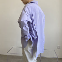 Load image into Gallery viewer, Purple Back Slit Thin Shirt
