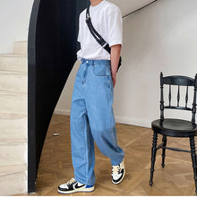 Load image into Gallery viewer, Contrast Large Pocket Wide-leg Jeans
