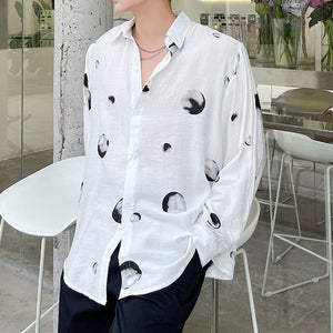 Printed Chiffon Thin Long Sleeve Shirt