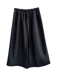 Drawstring Loose Layered Wide-Leg Pants