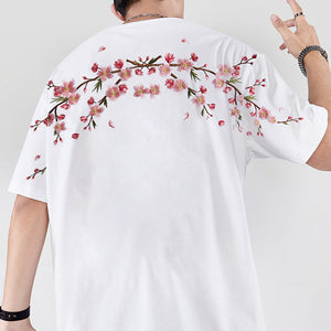 Plum Embroidery Short Sleeve T-Shirt