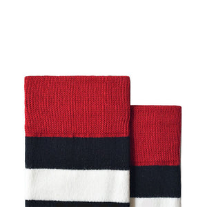 Classic Black Red White Striped Socks