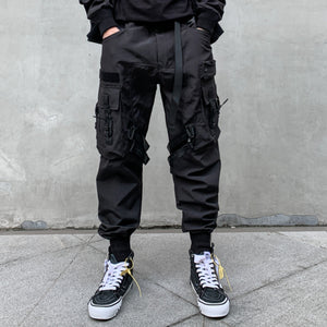 Techwear Casual Elastic Waist Cargo Pants