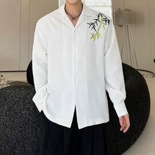 Load image into Gallery viewer, Bamboo Embroidery Long Sleeve Shirt
