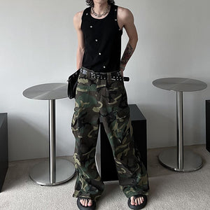 Metal Irregular Breasted Sleeveless Knit Vest