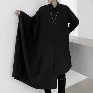 Loose Dark Asymmetric Shirt