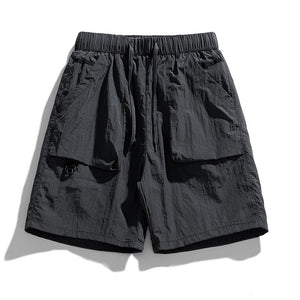 Casual Solid Color Pocket Cargo Shorts