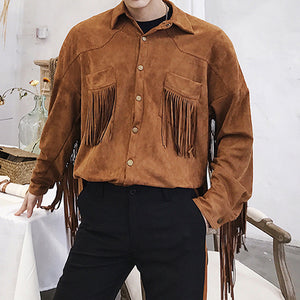 Fringed Long-sleeve Shirt