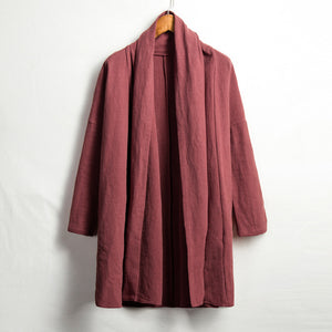 Cotton Linen Mid-length Cardigan