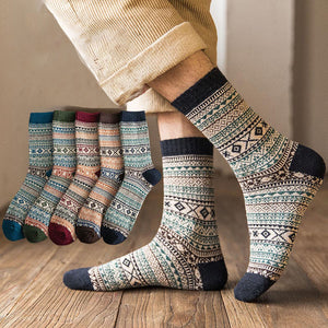 Men's Retro Ethnic Deodorant Cotton Socks