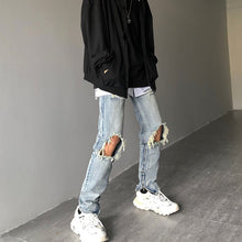 Load image into Gallery viewer, Retro Hip Hop Ripped Jeans
