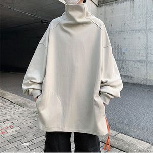 Adjustable Stand Collar Sweatshirt