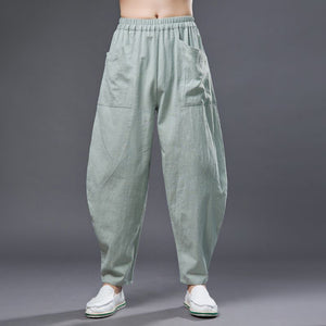 Simple Cotton Linen Harem Pants