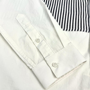 Striped Panel Casual Long Sleeve Shirt