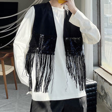 Load image into Gallery viewer, Tassel Sequin Stitching Hip Hop Performance Vest
