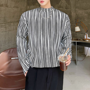 Striped Turtleneck T-Shirt