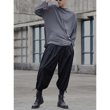 Load image into Gallery viewer, Elastic Waist Pleated Cropped Casual Pants
