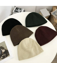 Load image into Gallery viewer, Irregular Button Trim Knitted Hat
