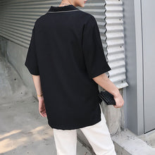 Load image into Gallery viewer, Simple Lapel Short Sleeve Pullover Shirt
