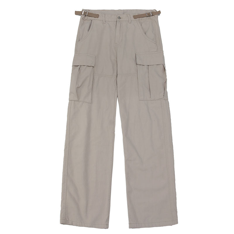 Loose Straight Big Pocket Pants