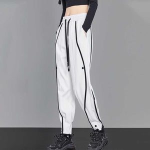 Elastic Waist Drawstring Harem Pants