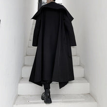 Load image into Gallery viewer, Large Lapel Drawstring Waist Long Coat
