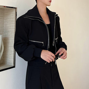 Zip-panel Fake Two Piece Jacket