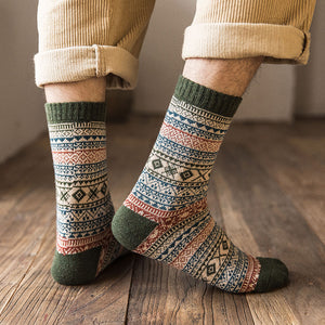 Men's Retro Ethnic Deodorant Cotton Socks