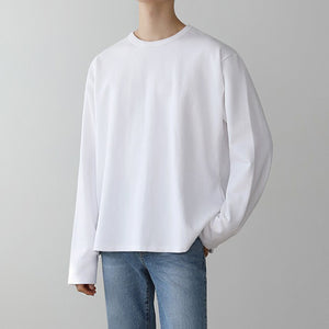 Solid Color Long Sleeve Casual T-Shirt