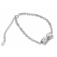 Load image into Gallery viewer, Titanium Steel Letter Dice Bracelet
