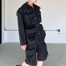 Load image into Gallery viewer, Multi-pocket Hooded Detachable Jackets And Shorts
