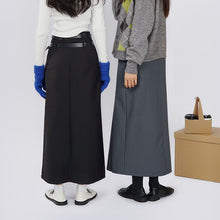 Load image into Gallery viewer, A-line Suit Skirt With Double Belt
