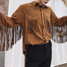 Load image into Gallery viewer, Fringed Long-sleeve Shirt
